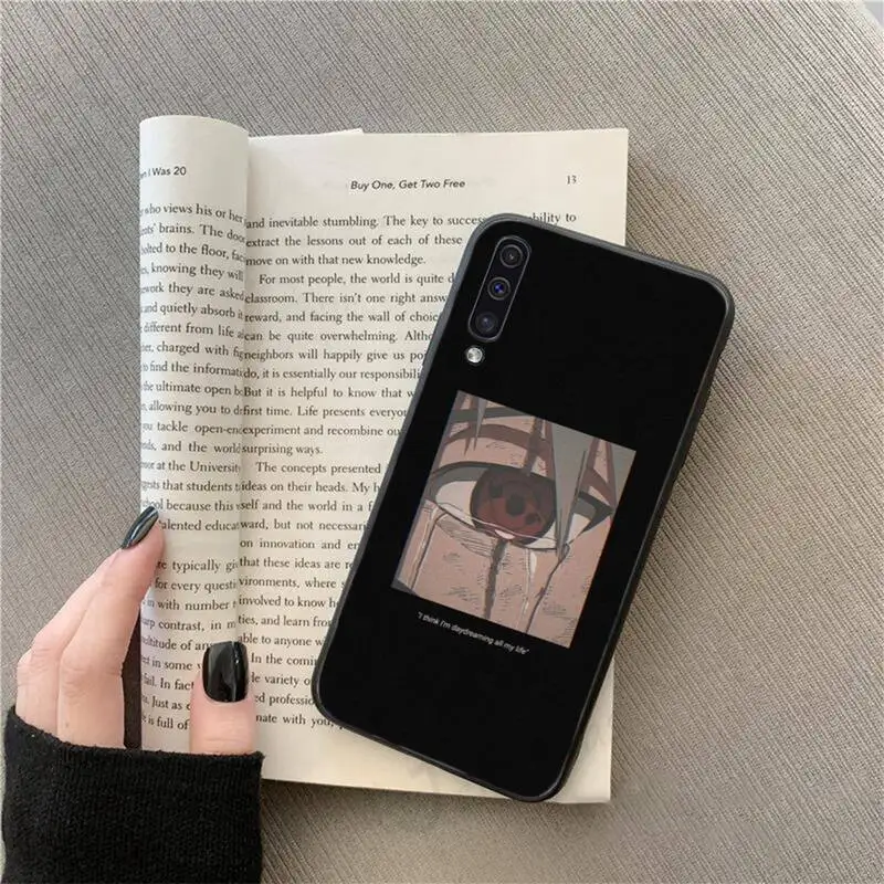 

Sad Japanese Anime Aesthetic Phone Case For Samsung galaxy S 9 10 20 A 10 21 30 31 40 50 51 71 s note 20 j 4 2018 plus
