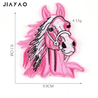 Вышитая нашивка с животными единорогом мультяшная для глажки одежды обуви и шляп