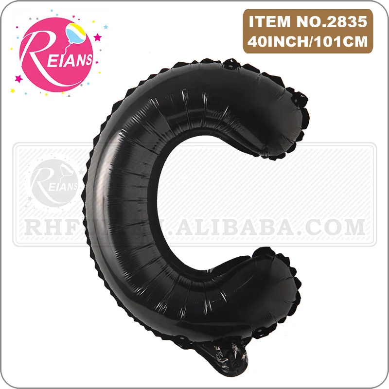 

40 Inch Black Large Foil Letter Ballon Wedding Birthday Party Decorations Kids Adults Ballon Baby shower helium float balloon
