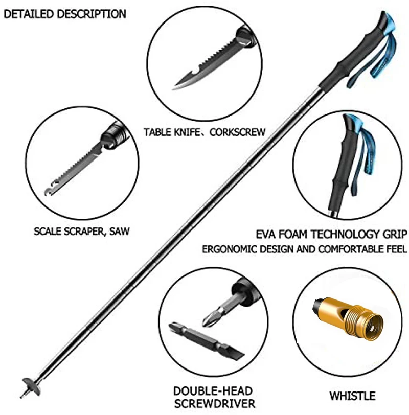 Allfine®Фотоловушка для выживания альпеншен пешеходный тростник набор кемпинга на