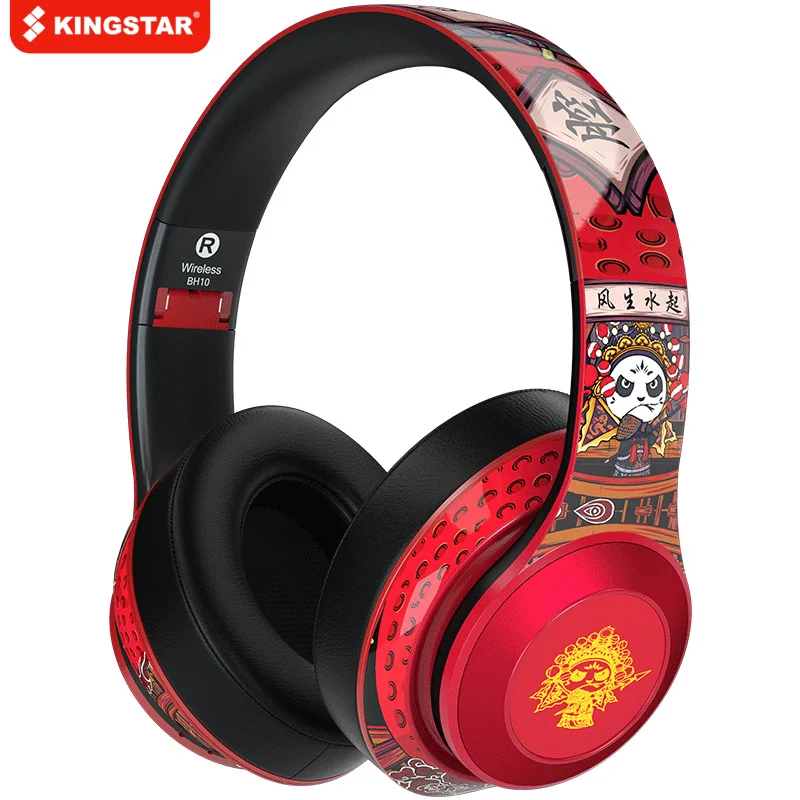 

Беспроводные Bluetooth-наушники KINGSTAR, игровая гарнитура в китайском стиле, издание панды, музыкальные наушники-вкладыши с микрофоном для подарк...