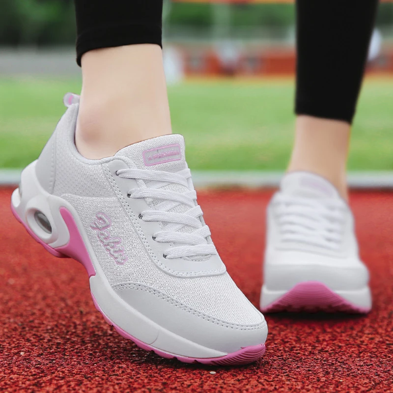

Women Running Shoes Breathable Light Outdoor Sneakers Mesh Air Cushion Female Sport Jogging Trainers Fashion Gym Footwear