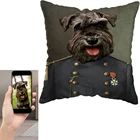 Чехол для подушки с животными, домашними животными, подарки, украшение для дивана, персонализированная наволочка для подушки с животными, настенное искусство, детские подарки