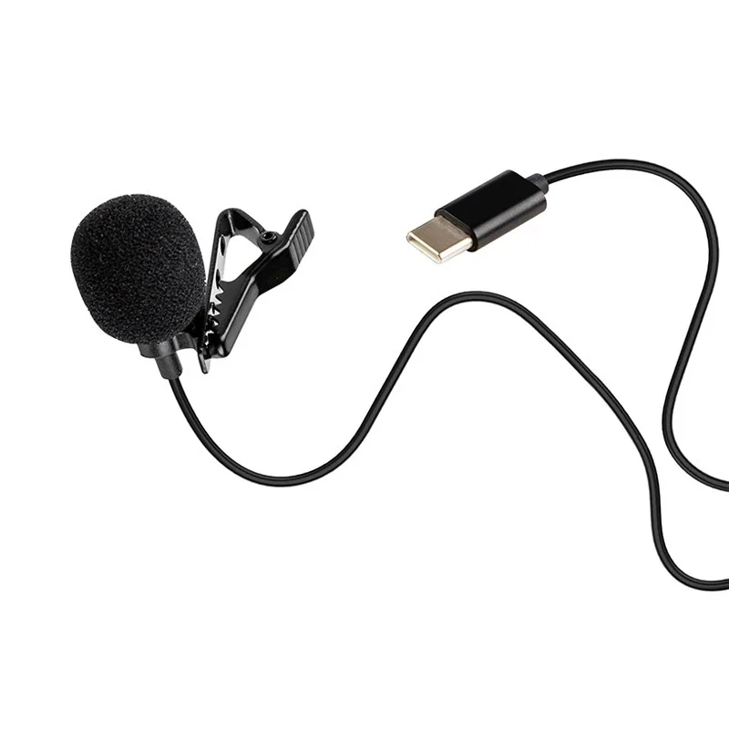 Мини микрофон с разъемом USB Type-C конденсаторный для записи звука Huawei Xiaomi Samsung