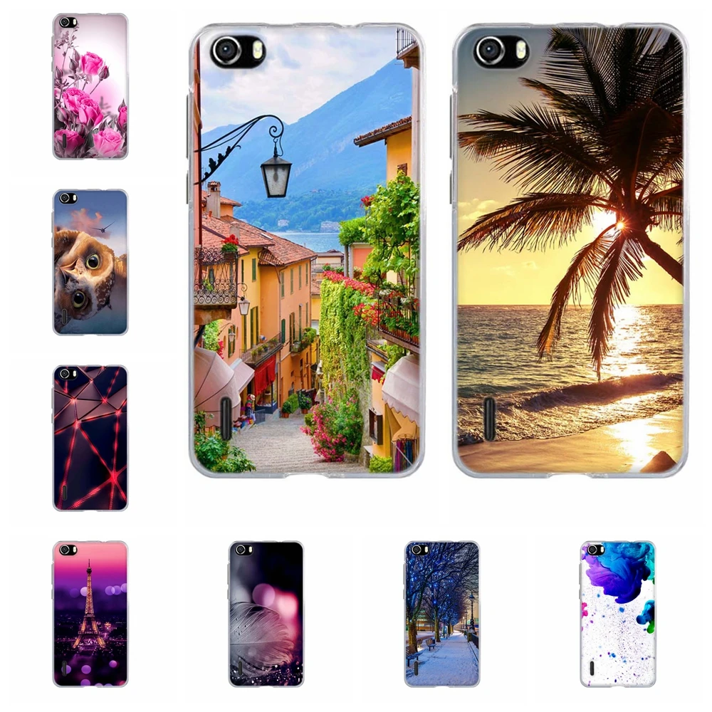 Чехол для Huawei Honor 6 Ультратонкий Мягкий силиконовый чехол из ТПУ с милым рисунком