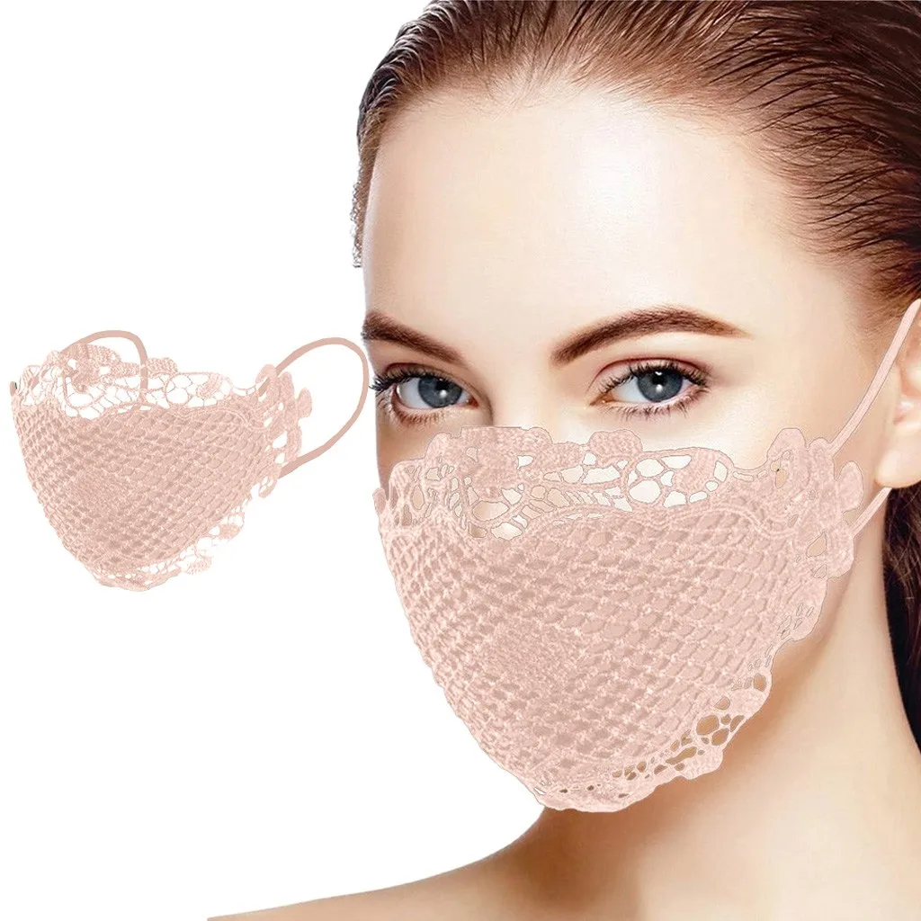 

Pm2.5 Outdoor Washable Reuse Face Mask Protection Lace Mouth Mask Dust Proof Soft Face Mask Breathable Care Reusable Masks d5