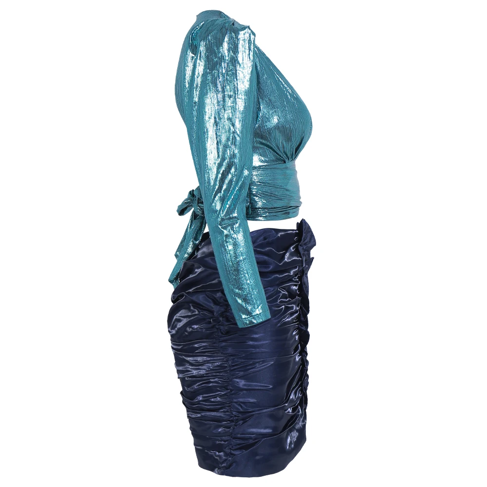 Tosheiny 2020 сексуальный глубокий v-образный вырез с пышными рукавами Женский