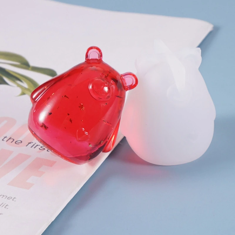 

Crystal Epoxy Resin Mold 3D Animal Birds Bear Ornament Pendant Silicone Mould N58F