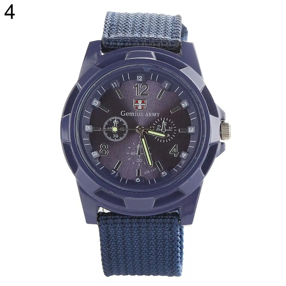 

Men's Fashion Watch Military Army Style Nylon Band Sports Analog Quartz Wrist Watch montre homme