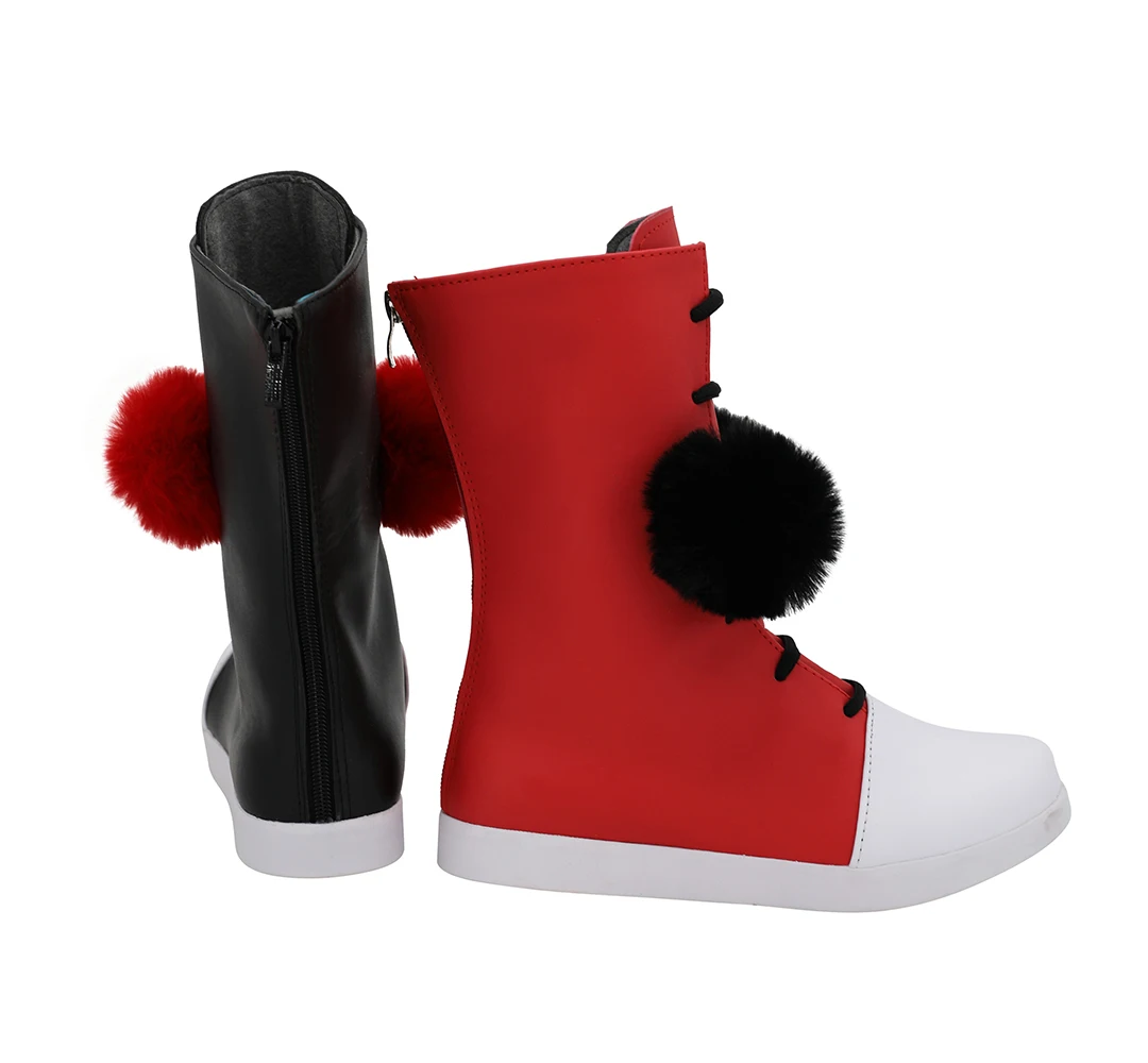 N52 обувь Квинн Харли Косплей по индивидуальному заказу Куинн красный черный