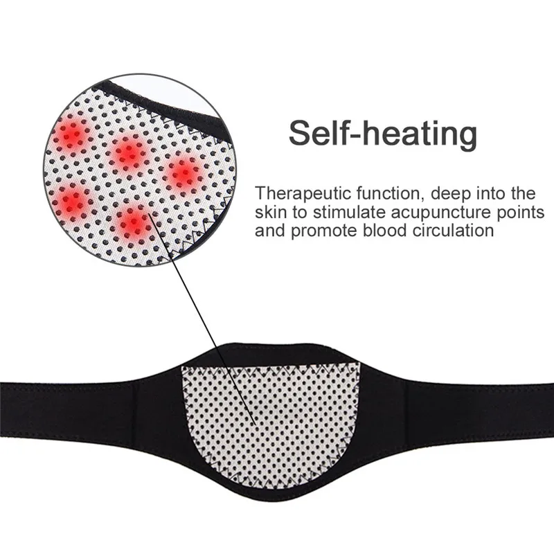1piece Self-heating Tourmaline Neck Magnetic Therapy Support Belt Wrap Brace Pain Relief Massager Products |