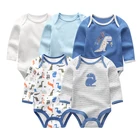 Комбинезоны для маленьких мальчиков 5 шт.лот зимняя одежда с длинными рукавами комбинезоны для девочек Одежда для младенцев