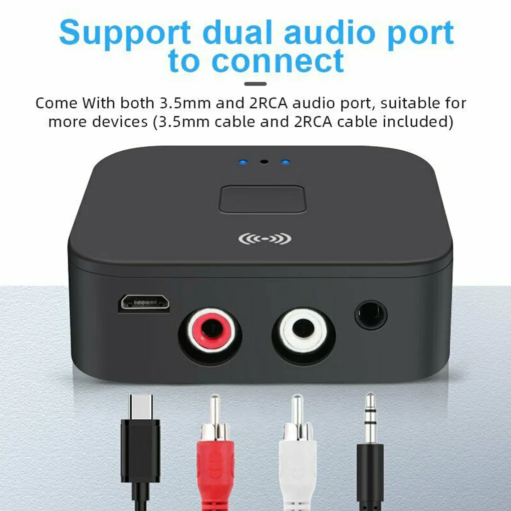 Bluetooth 5 0 RCA аудио приемник APTX 3 мм AUX разъем музыка беспроводной адаптер с NFC для