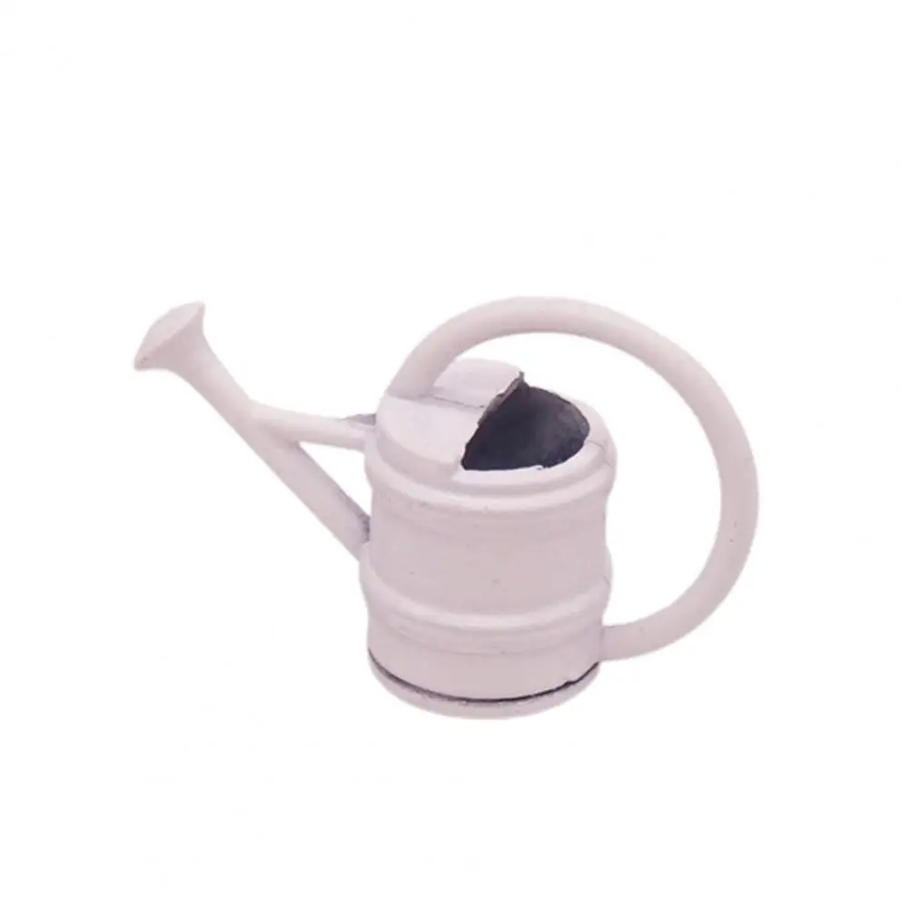 

Tin Metal Dollhouse Miniature Watering Can Handicrafts Model Dollhouse Decoration White Dollhouse Accessories Classic Baby Toys