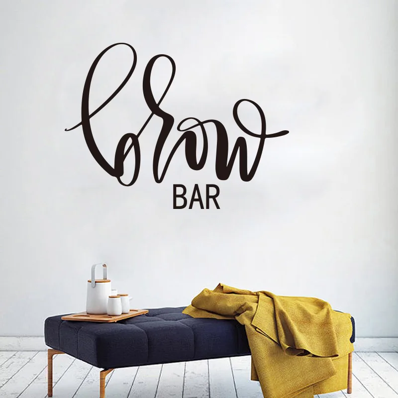 

Стикер на стену для салона красоты, бровей, ресниц, спальни, гостиной, модный виниловый декор для ресниц, бровей