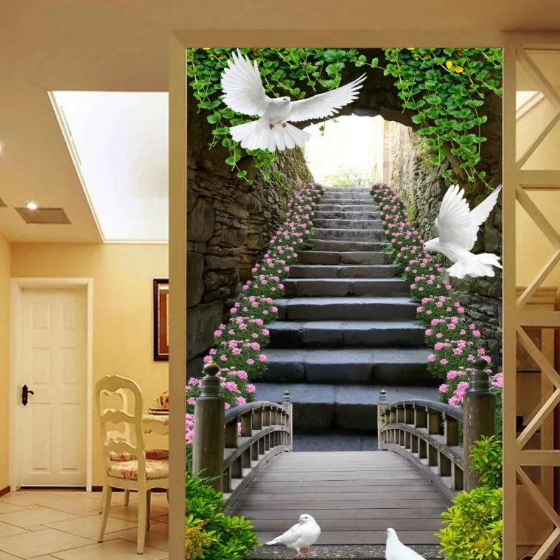 

Прямая поставка, 3D фотообои на заказ, мост, фон лестница, настенная живопись, гостиная, ресторан, Декор, обои