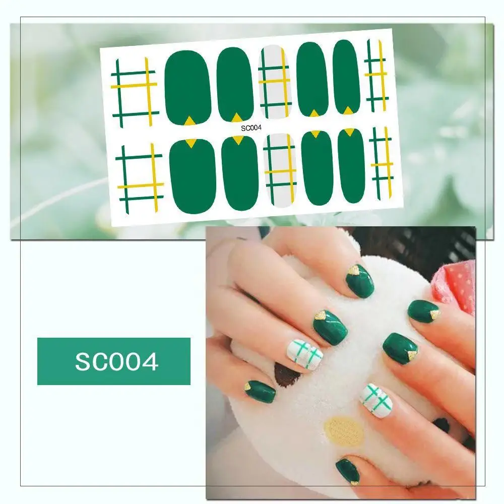 Модные наклейки для ногтей с полным покрытием декоративные материалы дизайна