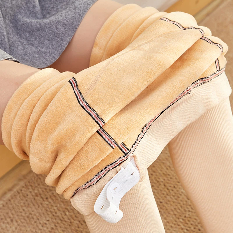 Леггинсы для беременных бархатные колготки плотные чулки регулируемые