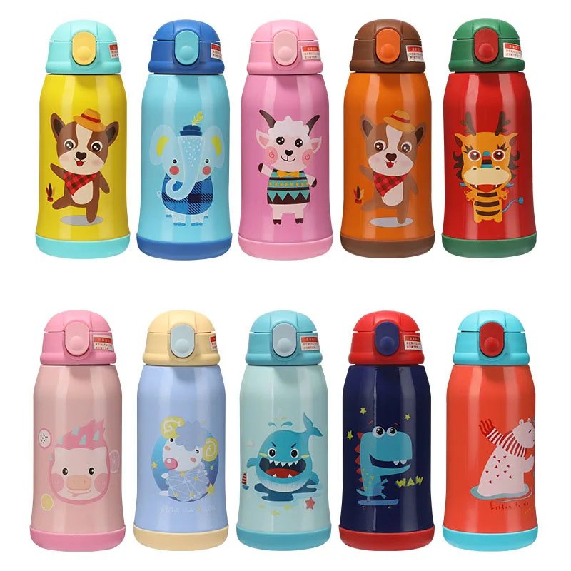 Мультяшный термос из нержавеющей стали бутылки для воды милая Изолированная