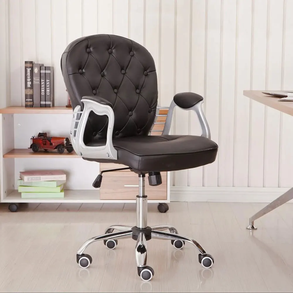 Кресло компьютерное SOKOLTEC офисное вращающееся черное с каретной стяжкой