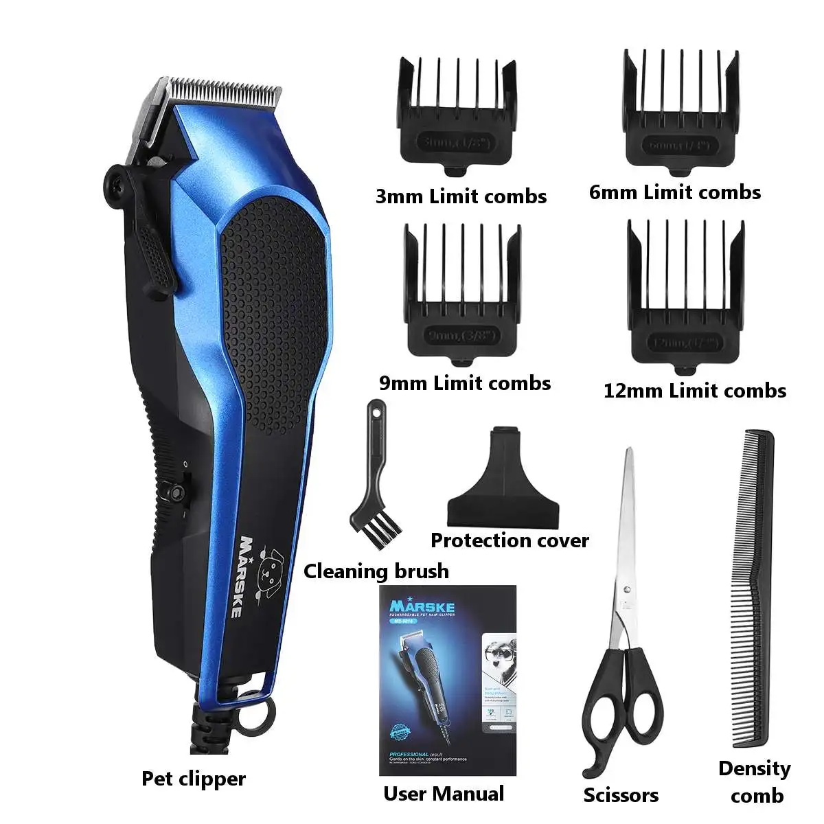 

Home Professional Pet Dog Hair Trimmer Rechargeable Animal Grooming Clippers Cat Cutter Machine Shaver Electric Scissor Clipper