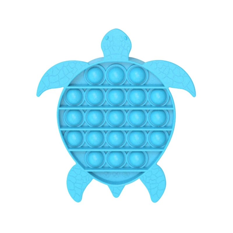 

3pcs Cartoon Turtle Soft Pop Bubble Sensory Fidget Toys Silicone Stress Reliever Toy Coaster Anti-Anxiety Toys for Kids Adults