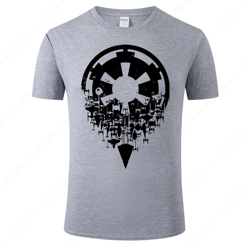 Футболка Мужская/Женская с принтом логотипа Звездные войны из хлопка коротким