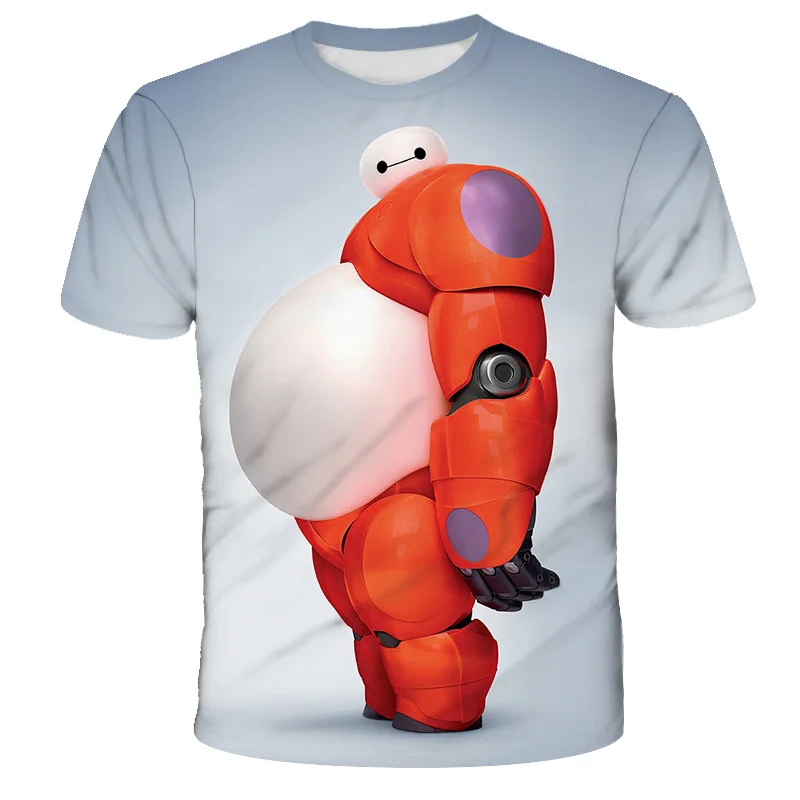 

Summer new men's and women's children's series Big Hero 6 T-shirt 3D printing fun boy and girl series 2021