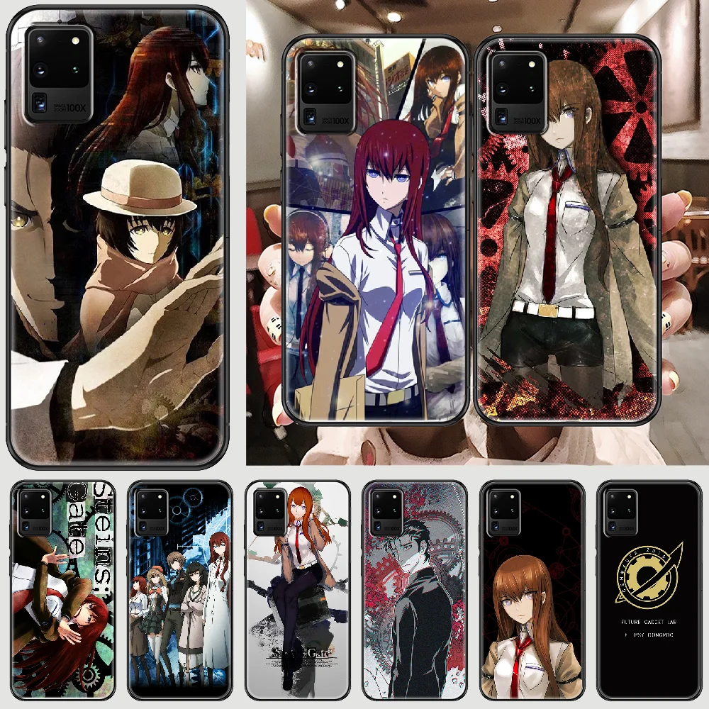 Чехол для телефона Steins Gate с аниме Kurisu Makise Samsung Galaxy Note 4 8 9 10 20 S8 S9 S10 S10E S20 Plus UITRA Ultra black