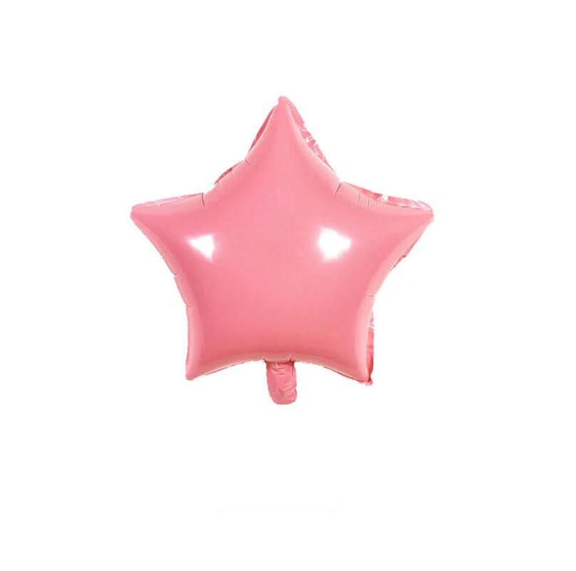 pink Новинка, 5 шт., 18 дюймов, макарон, конфетный цвет, звезда, сердце, фольгированные фигурные шары, день рождения, вечеринка, вечеринка, девочка, свадебные украшения воздушные шары - Цвет: pink