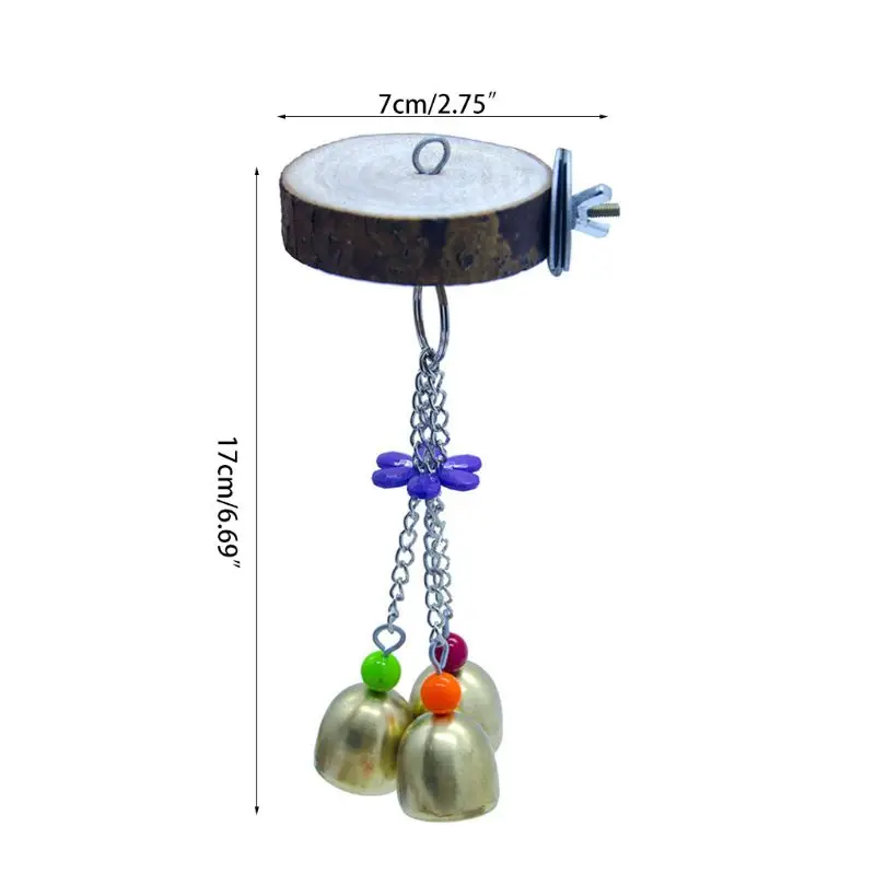 

Bird Parrot Toys for Bird Cage, Colorful Chewing Hanging Swing Toy Bell