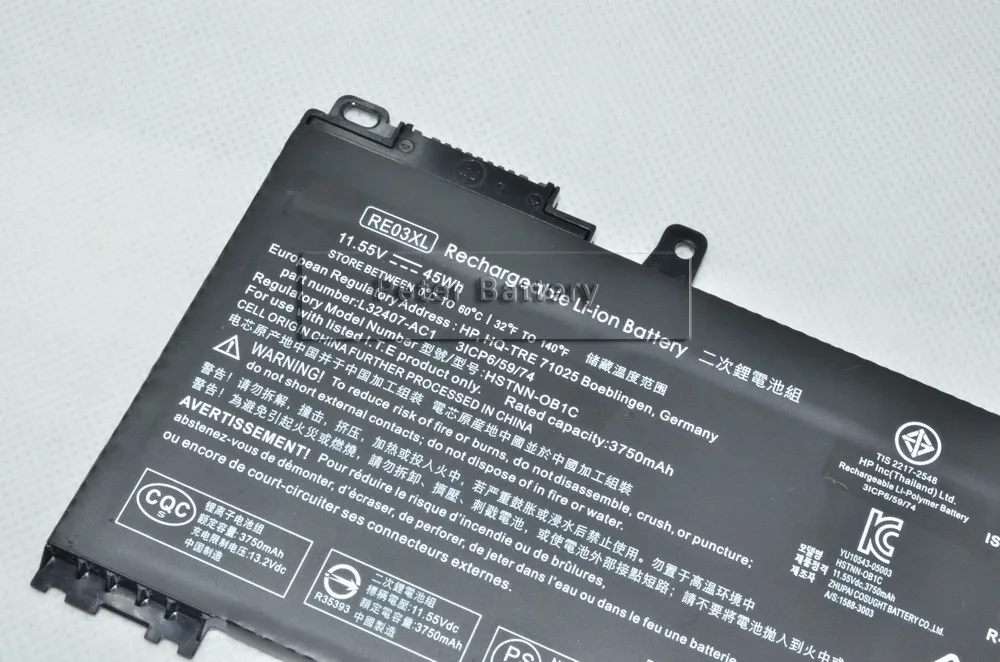 Оригинальный аккумулятор JIGU RE03XL для ноутбука HP 66 Pro 13 G2 ProBook 445G6 455G6 zhan66