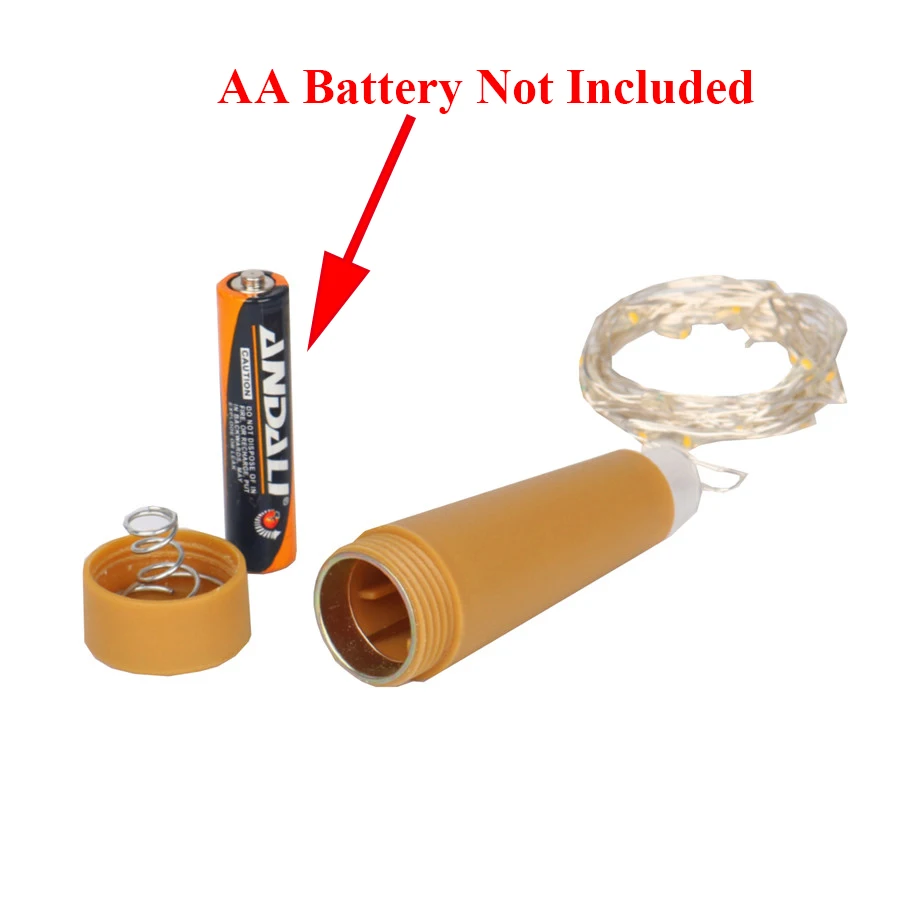 Thrisdar 2 м 20LED пробка для винных бутылок светильник на медном проводе с питанием от