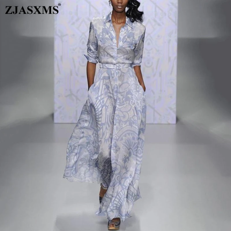 Винтажное однобортное длинное платье с разрезом элегантное V образным вырезом на