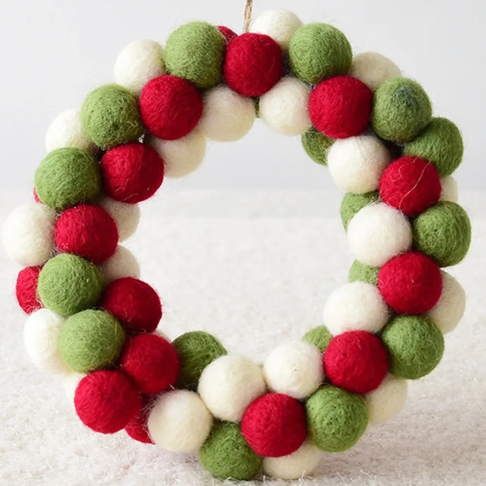 Рождественская елка декоративный шарик из шерстяного войлока веревочная