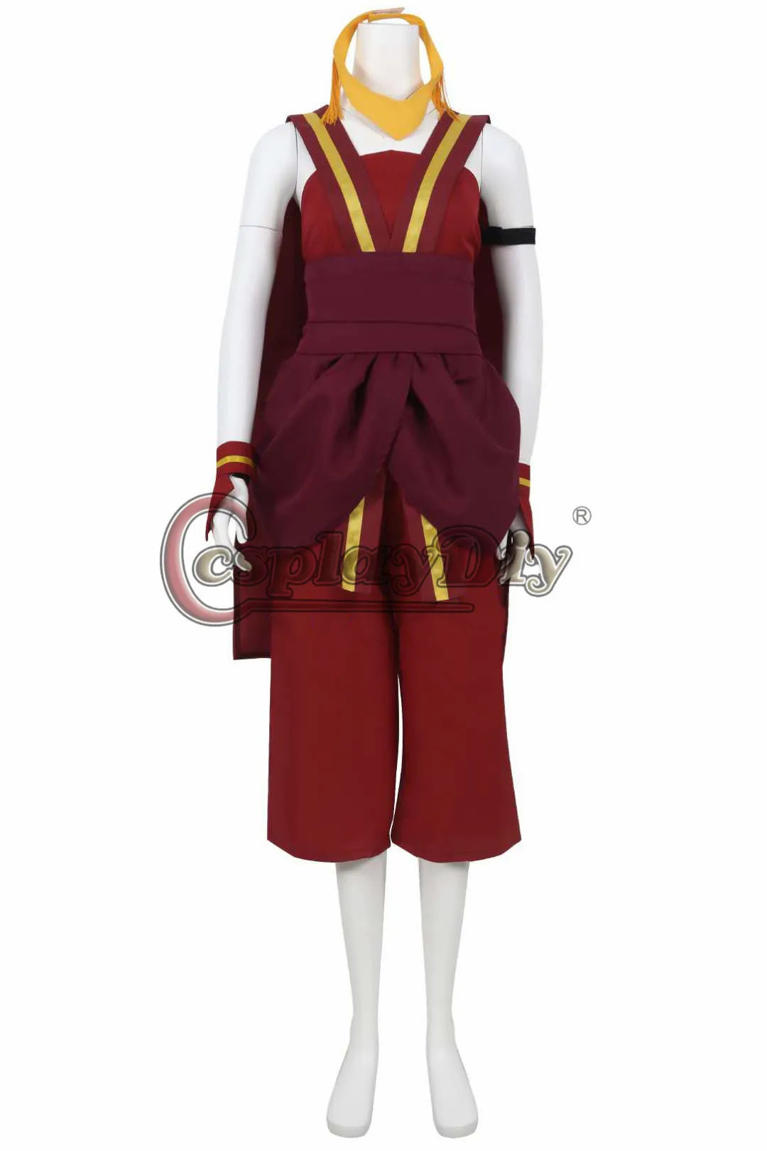 Cosplaydiy Аватар Последний Воздушный Бандер Косплей Toph Beifong костюм красный с
