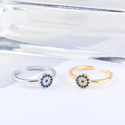 Turkish Blue Evil Eye Rings For Women Lucky Charm CZ Finger Gold Men engagement Wedding Jewelry | Украшения и аксессуары