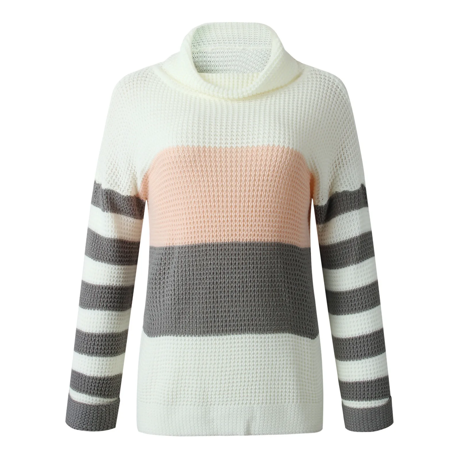 Женский вязаный свитер с круглым вырезом Свободный Повседневный в стиле ретро