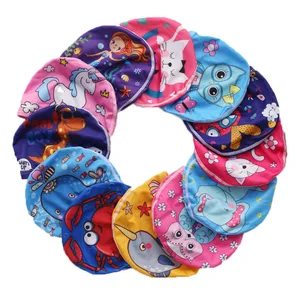 Детская шапка для плавания из эластичной ткани, мультяшная шапка для бассейна, для водных видов спорта, защитная шапка для плавания, шапка для купания для мальчиков и девочек