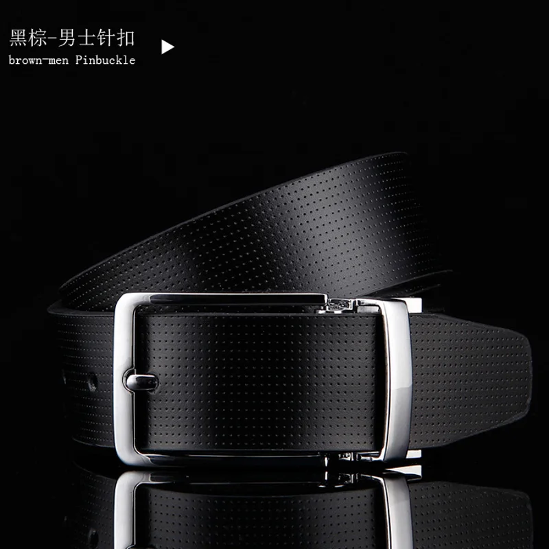 Ремень Мужской Двусторонний из натуральной воловьей кожи пояс для джинсов