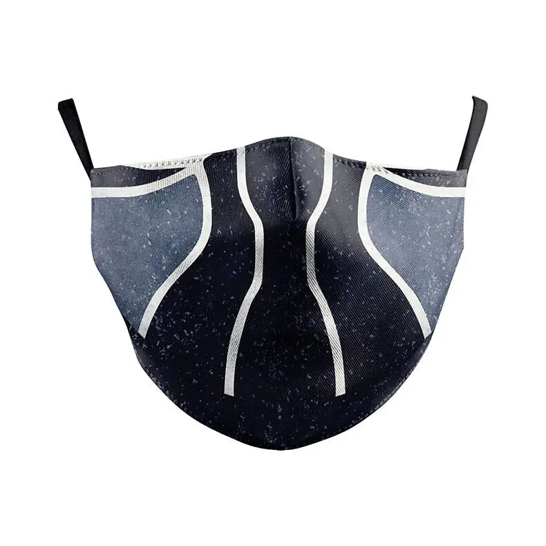 Взрослая мультяшная Единорог Радужная розовая маска для рта с принтом ткань