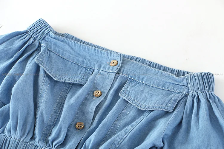 Детская одежда 2021 летняя для маленьких девочек джинсовая футболка + юбка детская