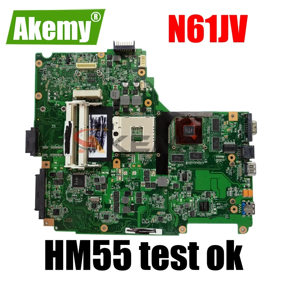 

N61JV Motherboard REV:2.0 1GB For Asus N61J N61JV N61JQ N61JA HM55 laptop Motherboard 100% fully tested
