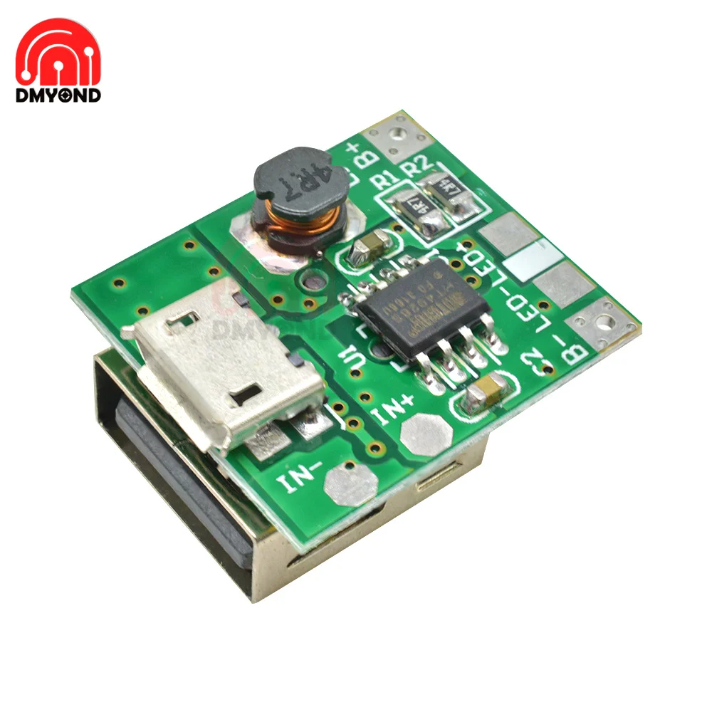 Повышающая защита источника питания зарядка литиевой батареи 3 7 в 18650 выход 5 1 А