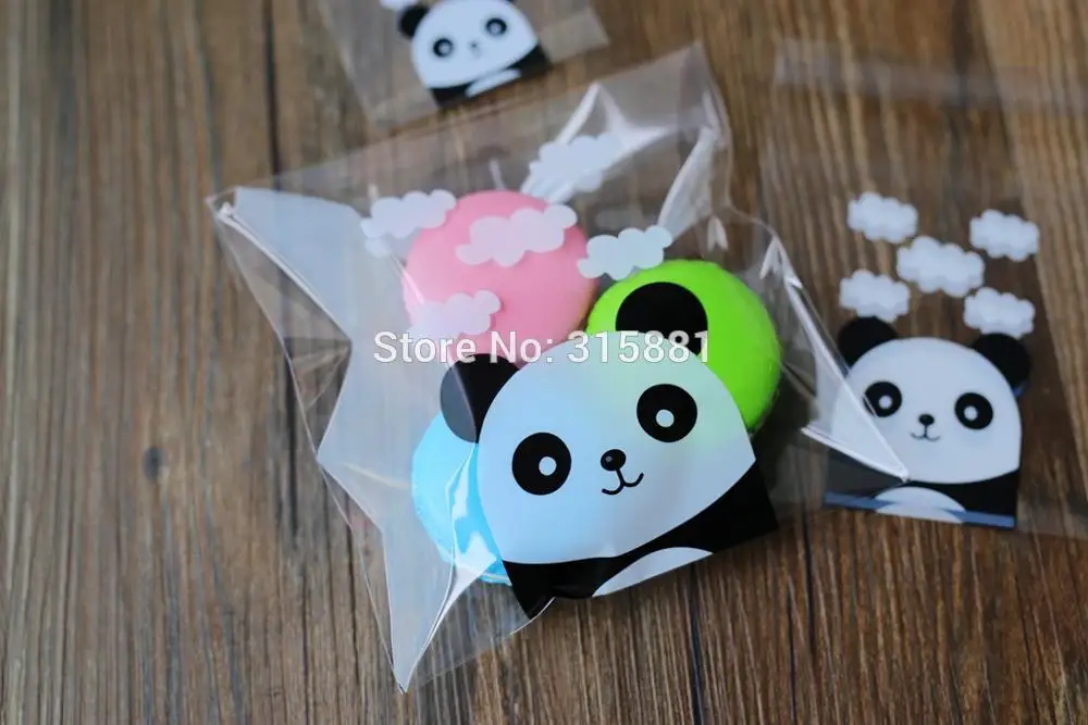 Милые панда пакеты для печенья самоклеющиеся уплотнения хлебобулочные