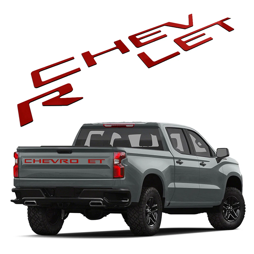 Подходит для модификации вставок задней двери Chevrolet SILVERADO CHEVROLET пикап стандартные 3D буквы.