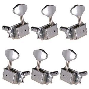 A Set Of 3R3L Chrome Open Gear Inline String Tuners Tuning Pegs Keys Machine Heads For Guitar Accessories Parts