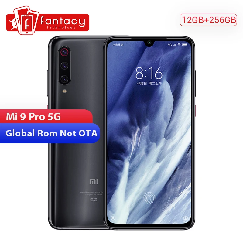 Оригинал Xiaomi Mi 9 pro Mi9 Pro (5G) 12 Гб 256 Смартфон Snapdragon 855 Plus 48 МП тройные камеры QC4.0 + 4000