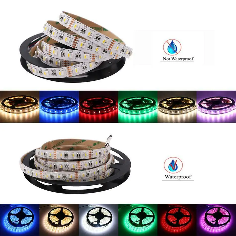 Лента Светодиодная гибкая 4 в 1 RGBW/RGB + WW 5050 SMD 1/5/60 светодиодный одов/м | Лампы и