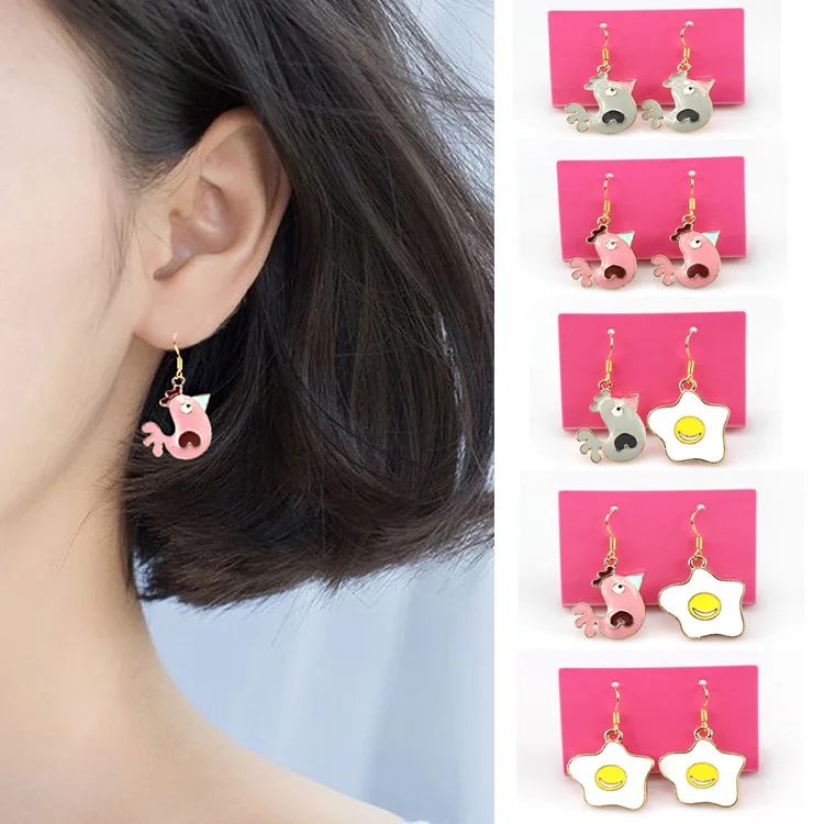 Женские серьги с черепами iMaySon корейские пусеты каплевидными подвесками в виде